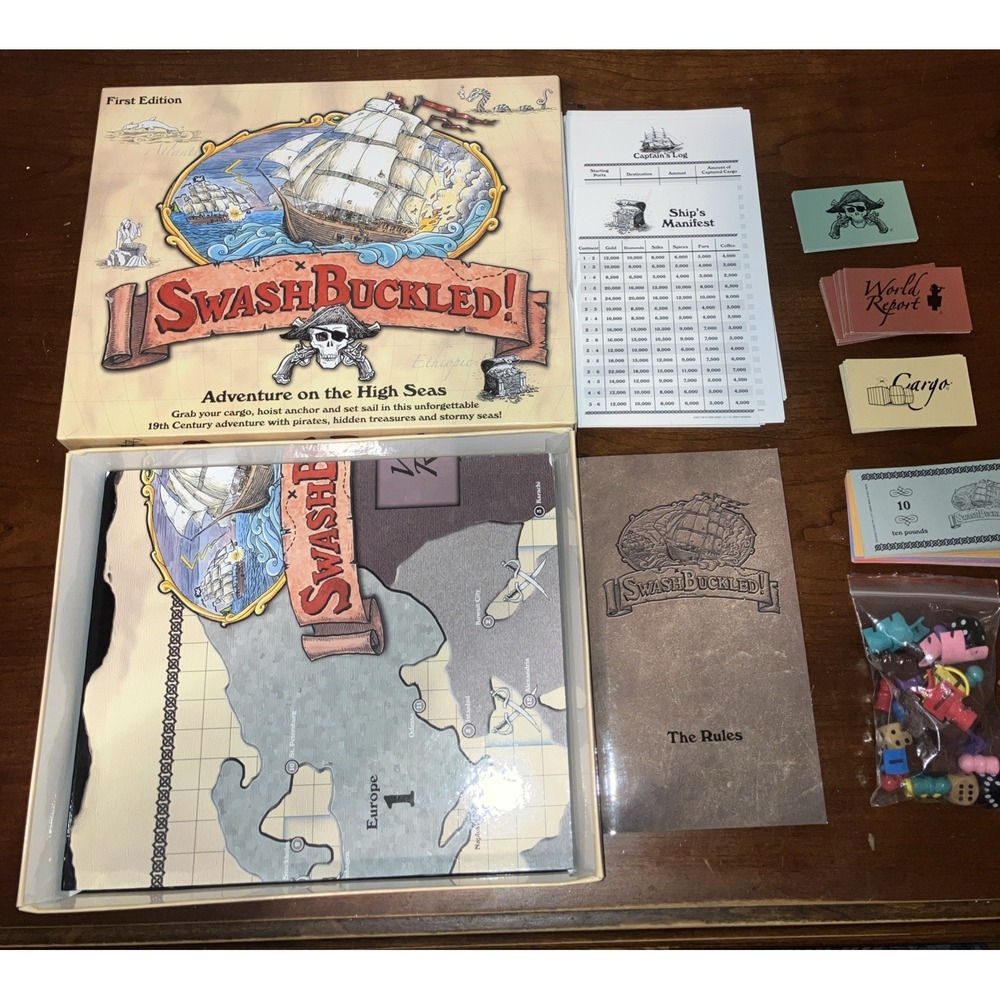Swashbuckled Adventure On The High Seas Pirate Board Game First Edition 2007